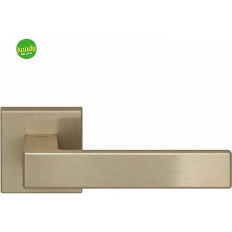 Maniglia Square Frosio Bortolo A518 oro satinato con rosetta quadra