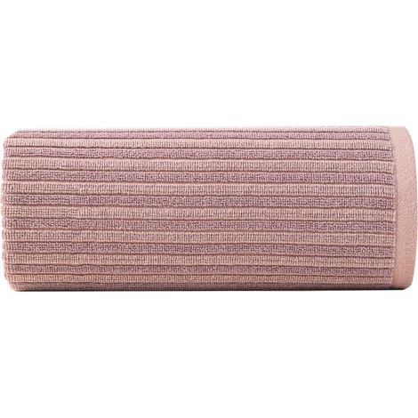 Avilion 1 Handtuch 70x140 cm, puderfarbenes Frottee mit dekorativem Streifenrand, 500 g/m², Terra Kollektion