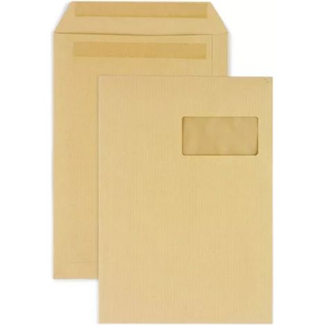 Pochette en papier kraft avec fenêtre - 22.9 x 32.4 cm