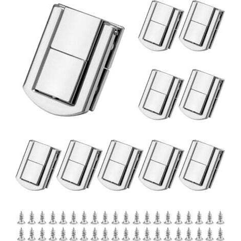 10Pcs Fermoir Boîte à Bijoux en Alliage Galvanisé Anti-rouille Fermoir Coffret Installation Facile Loquet de Verrouillage avec des Vis pour Boîte à Bijoux Coffret en Bois Boîte à Vin (1/5)