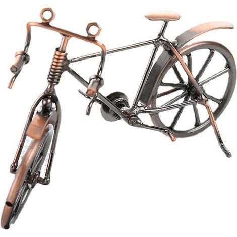 Decoración de bicicleta de metal, escultura de bicicleta de regalo, figuras de bicicleta retro, figuras de bicicleta retro en miniatura, modelo de decoración de bicicleta, modelos de bicicleta de hier (1/5)