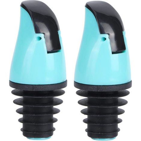 Juego de 2 tapones vertedores, de silicona y ABS, a prueba de fugas, para cocina, aceite y vino. (1/5)