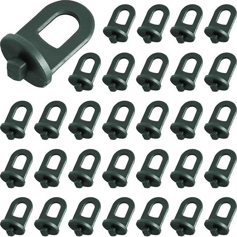 Confezione da 100 anelli di plastica per piante, accessori per serra, supporti per piante rampicanti, supporti per piante da parete, accessori per piante, serra, stile casetta da giardino