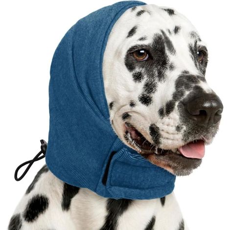 Sweat à capuche apaisant pour chien - Idéal pour soulager l'anxiété, le bruit, le toilettage, le bain, etc. - 1 pièce, 35-48 cm, bleu (1/5)