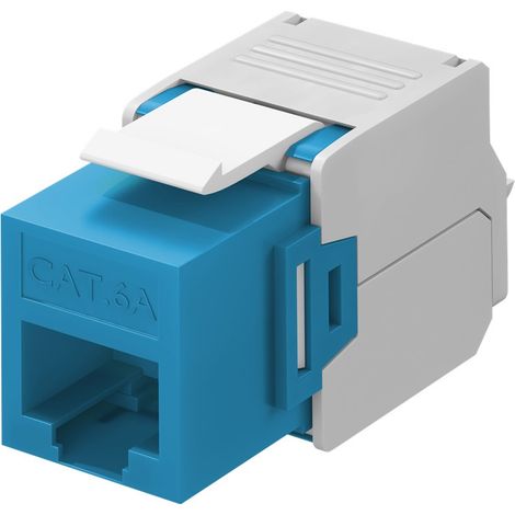 Goobay 90688 Cat 6 A Keystone RJ45/hembra, utp Azul/Blanco (1/3)