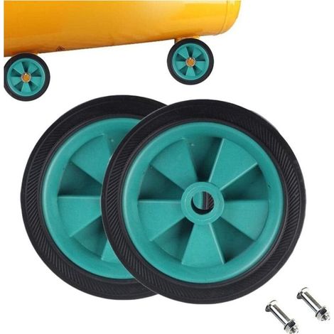 Lot de 2 Roues de Rechange pour Compresseur d'air, roulettes pour Compresseurs d'air, 12 cm roulettes Anti-Chocs Antidérapantes Silencieuses pour Tondeuse à Gazon de Jardin (1/5)