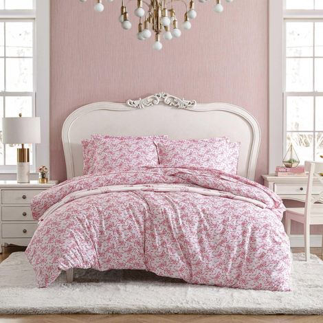 Ensemble de Housse de Couette pour très Grand lit, literie Super Douce avec taies d'oreiller Assorties, décoration d'intérieur Chic, nœuds de Ballet Rose, très (1/5)