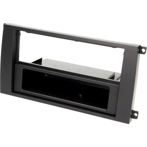 Facade Autoradio 1Din compatible avec Porsche Cayenne 02-06 - Noir - avec vide-poche