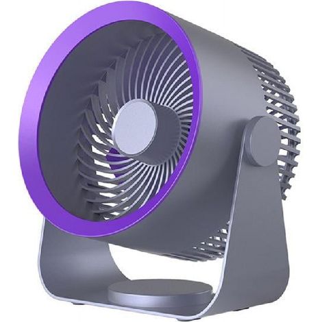 Ventilateur Portable - Ventilateur de Bureau et Murale Sans Fil - Batterie Rechargeable 4000 mAh - Réglage Manuel 180° - 3 Vitesses - ABS - 1 Pièce (1/5)