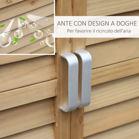 Abri de jardin en épicéa avec toit bitumé imperméable, 87x46.5x96.5 cm