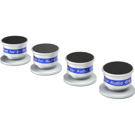 Pieds d'isolation Preffair pour platine vinyle, pointes d'isolation audio pour amplificateur CD/DVD, argent