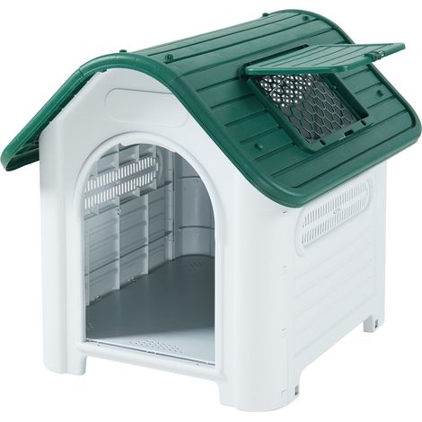 Cuccia per cani 87 x 72 x 75 cm bianco verde 030010199