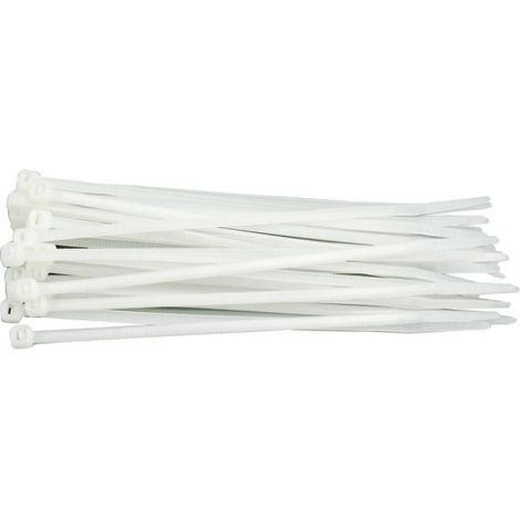VOREL 73884 - ataduras de cables 190x2.5mm 100pcs / blanco /