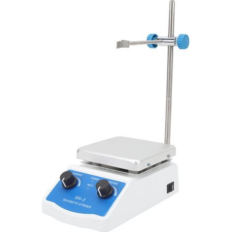 Agitateur magnétique chauffant 350 °C (662 °F), capacité 2000 ml, vitesse réglable en continu de 100 à 1600 tr/min, pour laboratoire, prise UE 220 V (1/5)