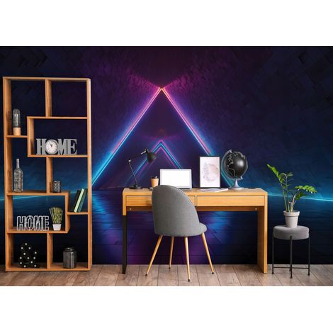 Fototapete Abstrakt Gaming 3D-Optik, für Jugendzimmer, 300 x 210 cm – Komplettset inkl. Kleister & Anleitung (1/5)