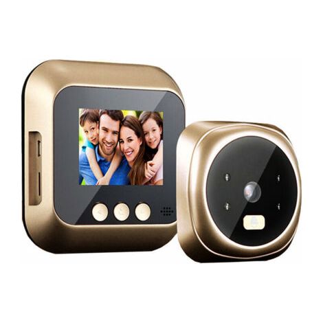 Caméra de sonnette de porte WiFi Caméra de sonnette de porte avec moniteur sans fil Vue en direct disponible Prise de vue à vision nocturne numérique Surveillance de porte numérique po (1/4)