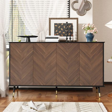 Madia credenza 4 ante con ripiani regolabili 140 cm OKMYHOME (1/5)