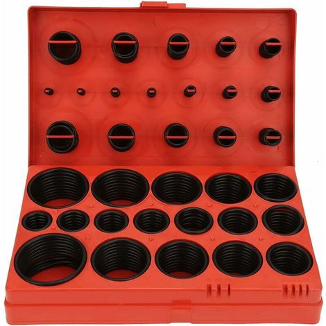 Joint torique - 419PCS 32 Tailles Assortiment de Joints toriques Noirs Ensemble de Joint d'étanchéité Kit de Joint torique Universel en Caoutchouc avec boîte (1/4)