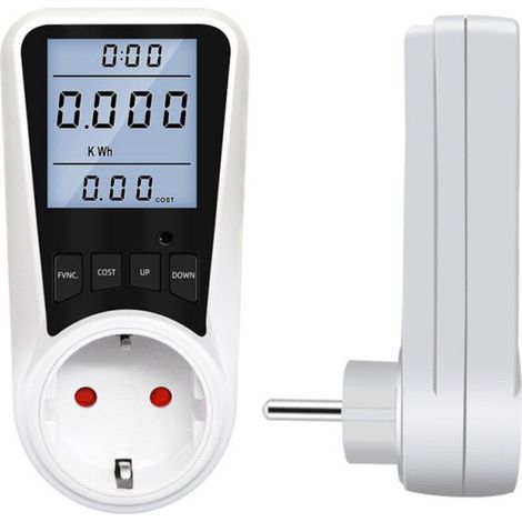 Prise Compteur d'Énergie, Consommation d'Énergie avec 7 Modes Surveillance, Écran LCD Rétroéclairé, Prise Consommation Electrique 3680W MAX (1/4)