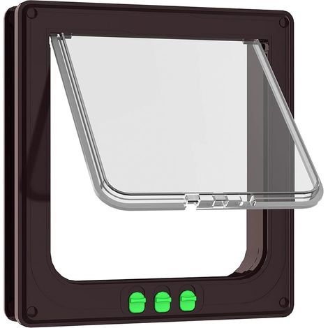 Chatière pour chat, chatière résistante aux intempéries, installation facile, porte intérieure extérieure, fenêtre, mur (1/5)