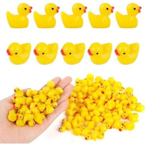 Bardusch-100 Pieces Mini Canards en Résine, Petits Canard Miniature Résine, Miniatures Figurines de Canard, Mini Canard en Plastique Petit pour Aquarium, Jardin, Paysage