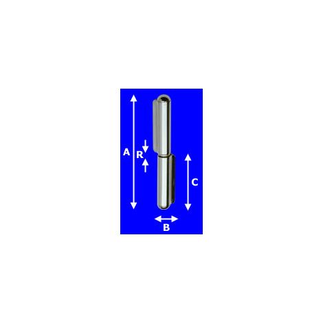 Cerniera saldare perno fisso Inox 600mm. AL1223IN60 Aldeghi