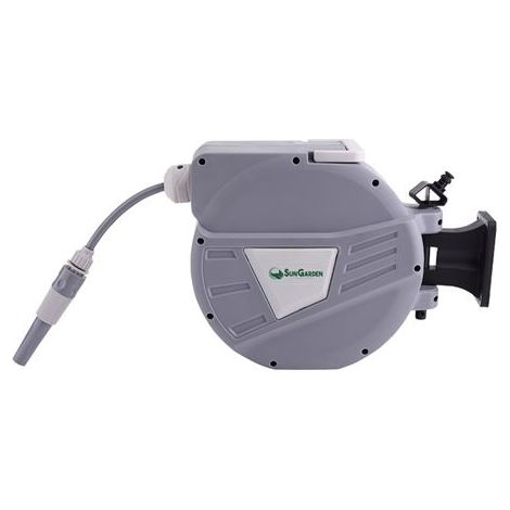 Sungarden sg0164 tubo 10 metri - paletta automatica con guida - staffa per il montaggio a parete - giro 180 - colore grigio