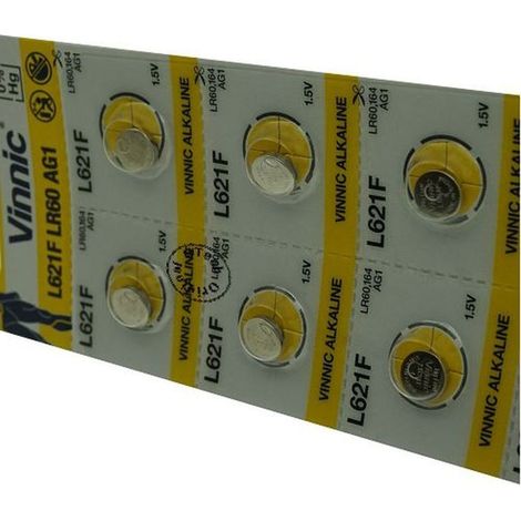 Pack de 10 piles Vinnic pour DIVERS AG1 (1/2)