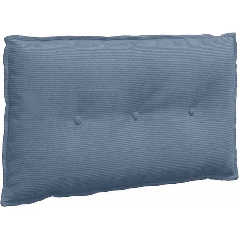 Back Pillow Blue 80 x 50 cm Corduroy Fabric vidaXL