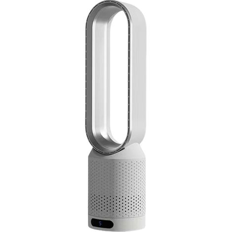 20-inch bladeless tower fan, 80° oscillation, quiet pedestal fan, suitable for bedrooms. (1/5)