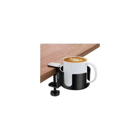 Soporte ajustable para vasos de escritorio de aleación de aluminio, fácil de instalar para agua, bebidas y tazas de café - KZQ