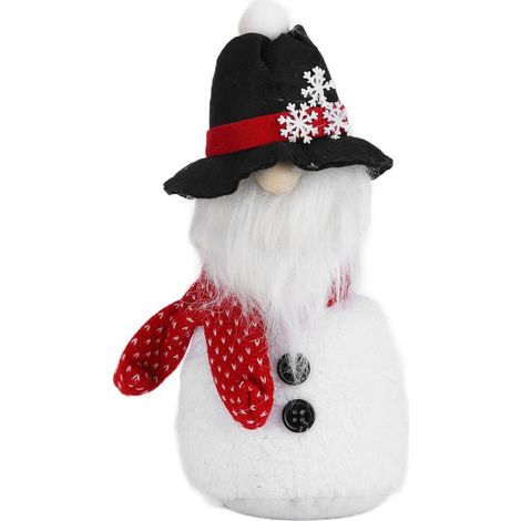 Bonnet décoratif de Noël avec poupée innovante pour décoration de fête à la maison Bonhomme de neige (1/5)