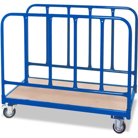 BRB Rungenwagen mit 2 Stahlrohr-Seitenteilen, 2 Bockrollen und 2 Lenkrollen mit Feststellbremse, LxBxH 1x500x870 mm (1/2)