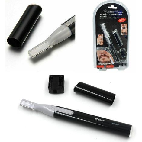 Mini Afeitadora Recortadora Para Barba Nariz Bigote Patillas Orejas Gm-518 - (1/5)