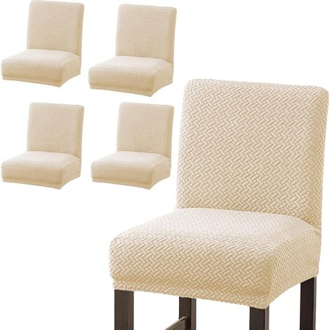 CCYKXA Set of 4 waterproof chair covers for bar stools, dining room, elastic, waterproof and durable chair covers, for home, dining room (1/5)