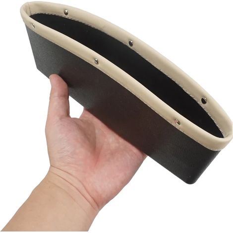 Organisateur d'espace pour siège auto (blanc), rangement pour console centrale, poche de rangement, accessoire universel pour voiture, intérieur femme (1/5)