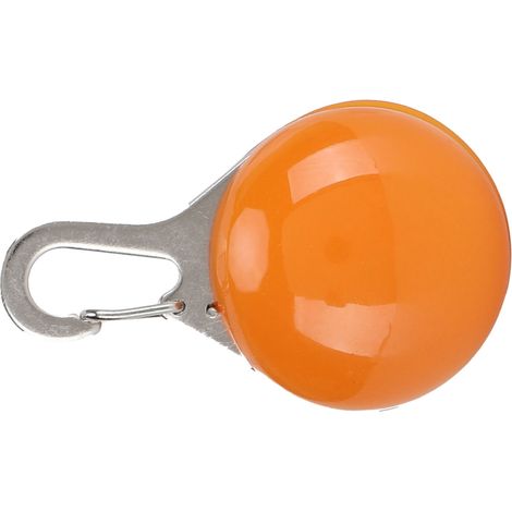 Pendentif lumineux LED pour animaux de compagnie, 3 modes d'éclairage, lampe de sécurité nocturne à clipser sur le collier (orange) (1/5)
