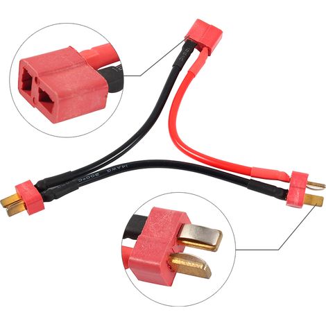 Faisceau de câbles en Y Dean T Plug série TPlug, câble adaptateur de connecteur de batterie 14 AWG (1/5)
