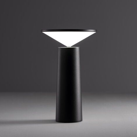 Green Mobility-Lampe de Bureau LED sans Fil Rechargeable, Veilleuse LED, Lampe de Chevet Tactile, USB Rechargeable pour 3 Couleur(Noir) (1/5)