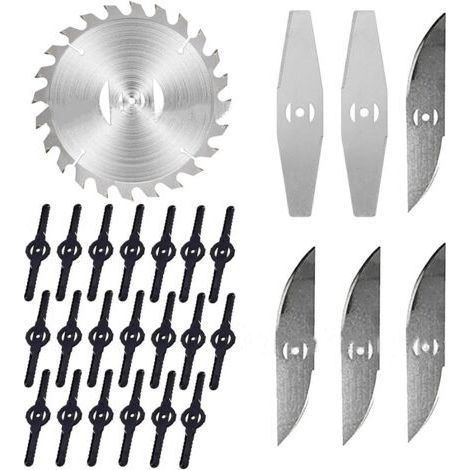 Coupe Bordure Lame De Rechange, Coupe Bordure Sans Fil, Métal Debroussailleuse Electrique, Accessoires pour Coupe Bordure Sans Fil Garniture (1/5)