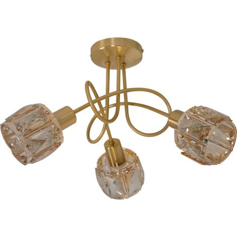 Naeve JOSEFA Plafonnier semi-encastré multi-bras doré 3xE14 3000K