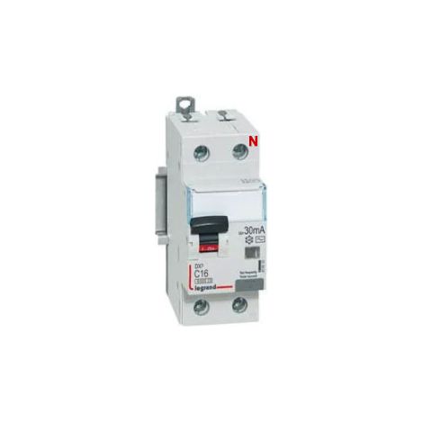 Disjoncteur différentiel DX³ Phase Neutre à droite 30mA C10 F 6000/6kA - 411103
