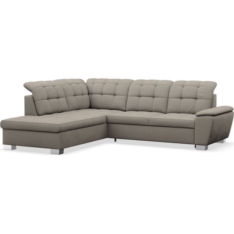 Selsey Jamaal - Ecksofa mit Schlaffunktion und Stauraum, linksseitig, taupe (1/5)