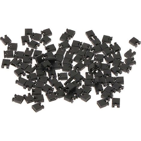 100 cavaliers standard de 2,54 mm, adaptés aux disques durs, CD, DVD et cartes mères. (1/5)