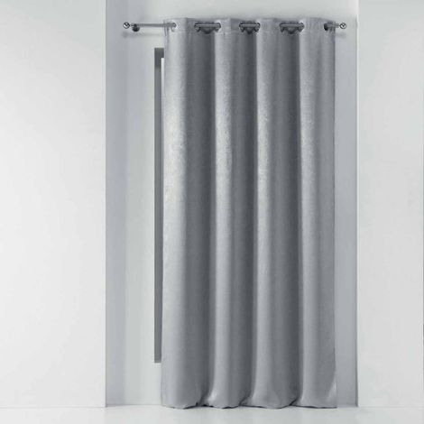 Rideau Occultant "Marbrea" 135x240cm Gris (1/2)