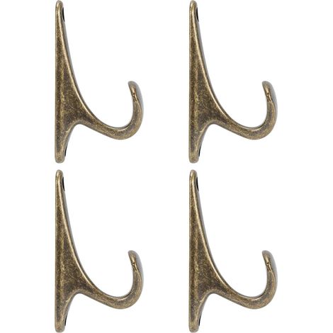 Zinc Alloy Clothes Hook, Wall Mounted Coat Rack, Towel Rack, Hat Rack, Retro Style, Home Organizer for Bedroom, Bathroom and (1/5)