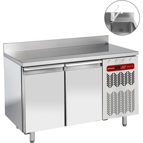 Table réfrigérée murale 2 portes GN 1/1 avec évier - Diamond (1/5)
