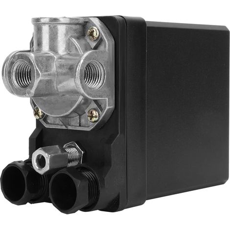 Commande de pressostat, 220V 3 phases 4 trous Type vertical, vanne de régulation de compresseur d'air, G1/4 "pour compresseur d'air
