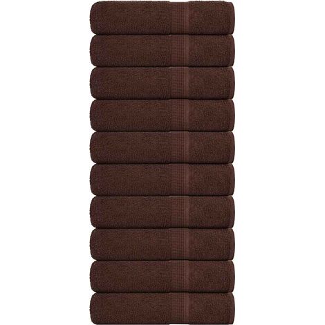Duschtücher FROGN 10 Stk. Braun 70x140 cm 360 g/m² vidaXL