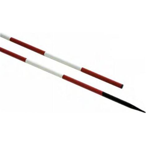 Palina Segnaletica Tonda In Ferro H. 160 Cm Bianco/Rossa